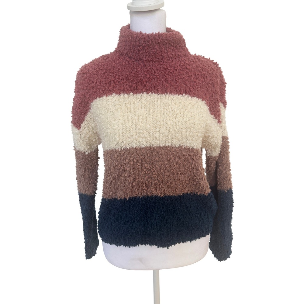 Say What? Striped Pullover Sweater,‎ XL, Women's Knit Top, Multicolor, Cozy